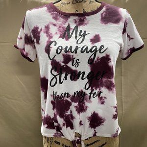 Kind Karma tie dye cropped top, size medium